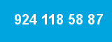 924 118 58 87 924 118 58 87